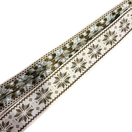 Woven Belt "Golden Auseklītis" (2.5 cm) 