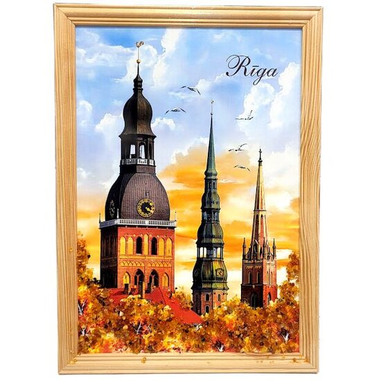 Amber Painting with Riga View 440431