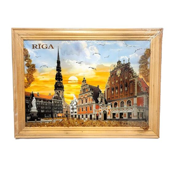 Amber Painting with Riga View 440832