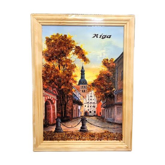 Amber Painting with Riga View 440835