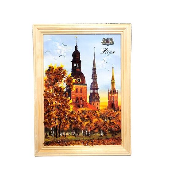 Amber Painting with Riga View 440836