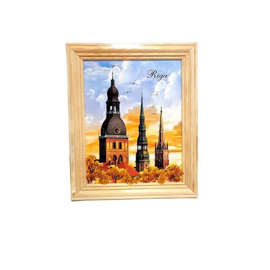 Amber Painting with Riga View 440593 