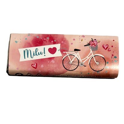 Milk chocolate "Hugs!" (Bicycle) 