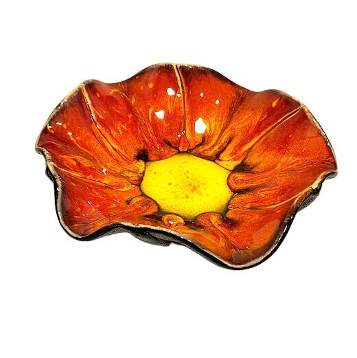 Clay Plate "Poppy Flower" 1101501 