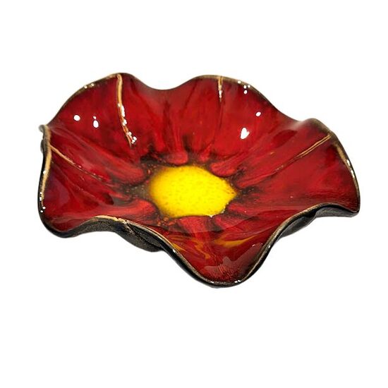 Clay Plate "Poppy Flower" 1101502 