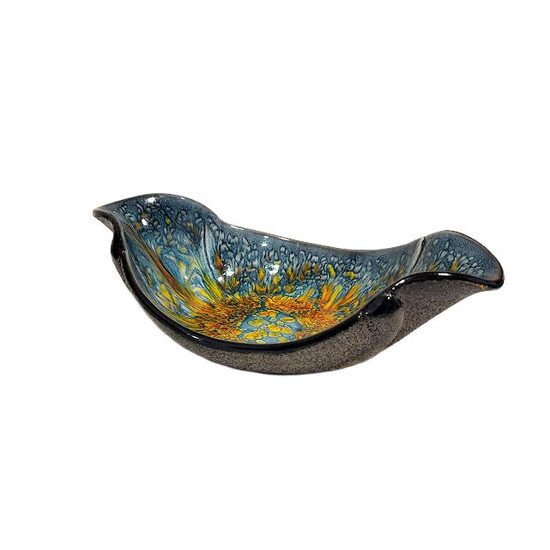 Handcrafted Wavy Clay Vessel (Small) 1103302 