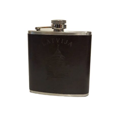 Metal souvenir flask "Powder Tower" (Black) 