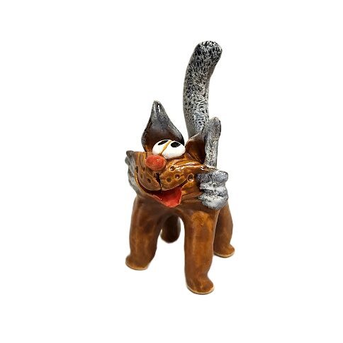 Керамическая сувенирная фигурка «Кот с гордым хвостом» (12 см) 542005 
