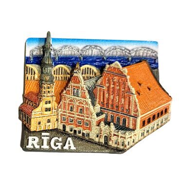 3D suvenīra magnēts "Rīgas vecpilsētas panorāma" / 3D souvenir magnet "Old Riga Panorama" / 3D сувенирный магнит «Панорама старой Риги» 1500604