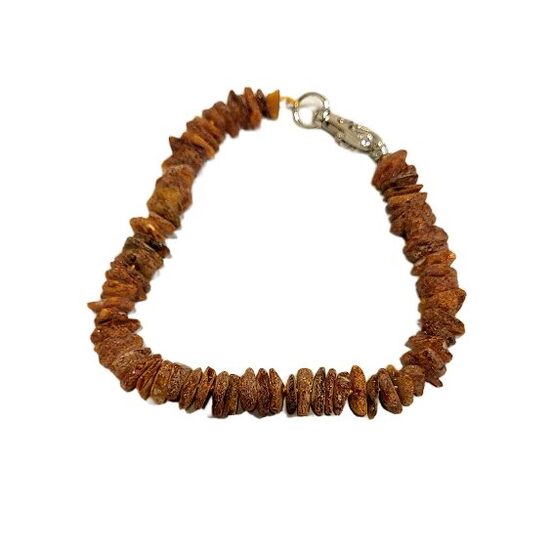 Natural Baltic Amber Collar for Dogs and Cats (32 cm) 