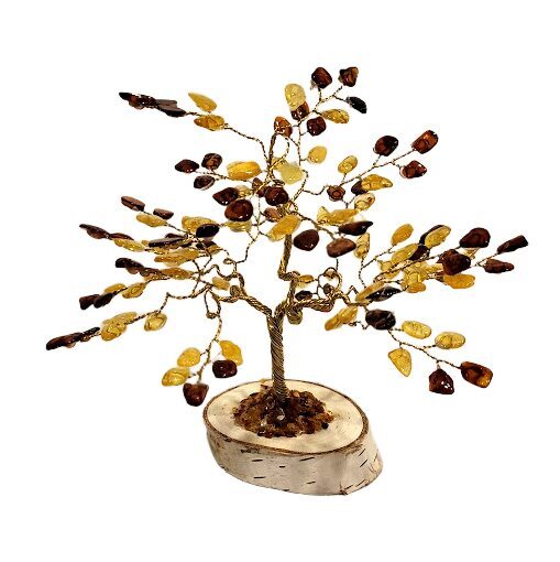 Lielais dzintara laimes un naudas koks "Labklājība" (17 cm) 674506 