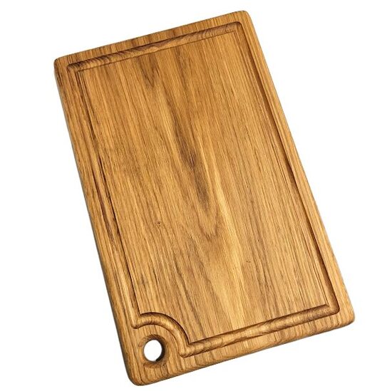 Solid Oak Wood Cutting Board with Juice Groove (35x23x2,5 cm) 320702