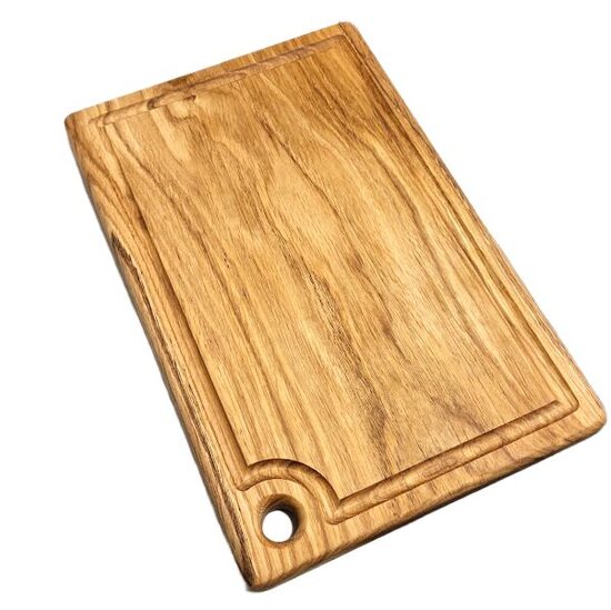 Solid Oak Wood Cutting Board with Juice Groove (35x23x2,5 cm) 320703
