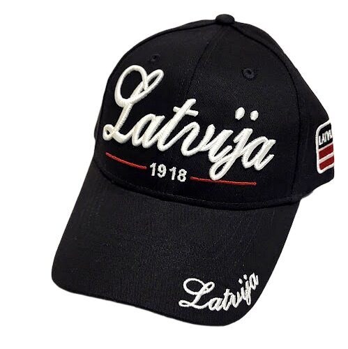 Naga cepure "Latvija 1918" ar karodziņu sānā 