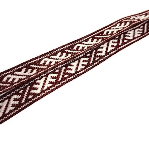 Stylized Ribbon "Ūsiņš" (burgundy) 