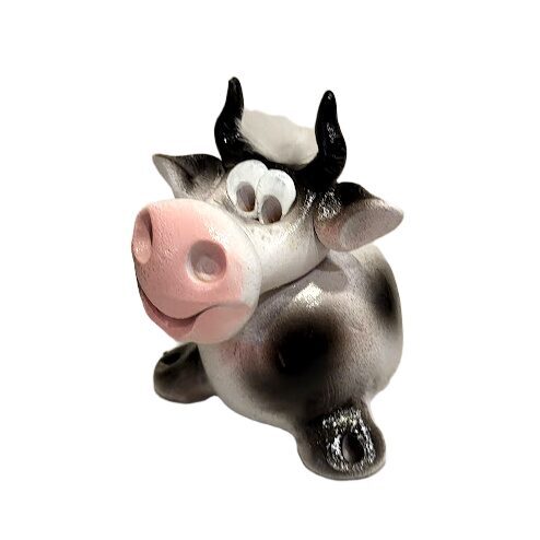 Ceramic toothpick holder "Cow" (Handmade) 