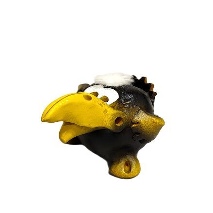Ceramic toothpick holder "Crow" (Handmade) 