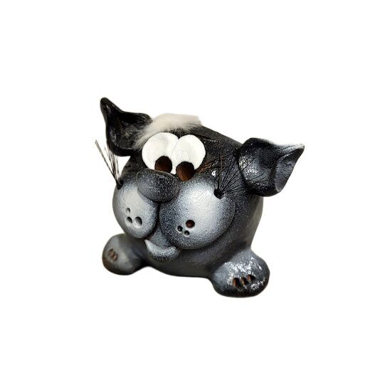 Ceramic toothpick holder "Cat" (Handmade)-03 