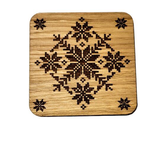 Wooden cup tray  "Ausekļi"