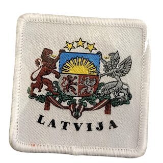 Embroidered patch "Heraldic symbols" colorful 5.5x5.5cm 
