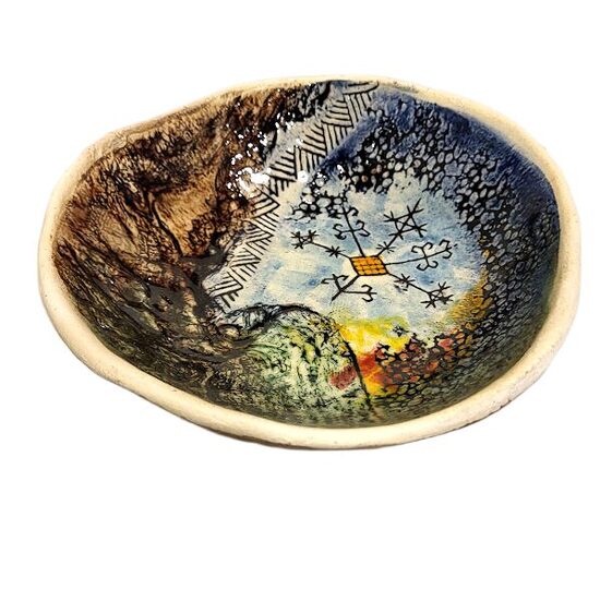 Medium clay bowl "Tree of Austra" (19 cm) 1871204 