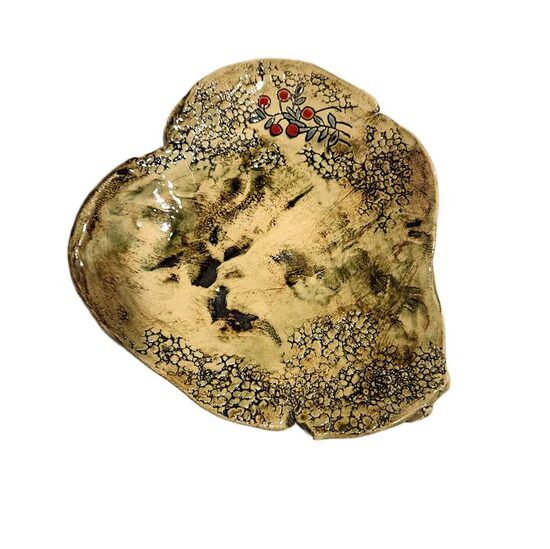 Clay snack plate "Lingonberries" 