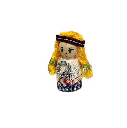 Wooden Folk Doll "Latvian Girl" (3,5 cm) 171203
