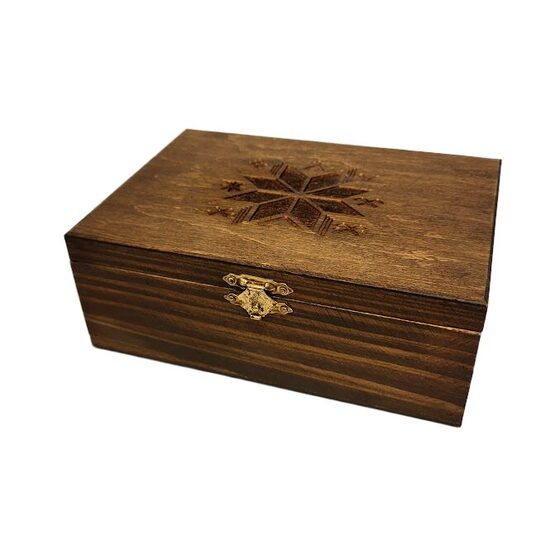 Exclusive wooden box "Power symbols" (17x12x6.5) 421403