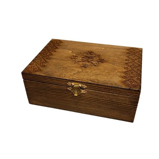 Exclusive wooden box "Power symbols" (17x12x6.5) 421404 