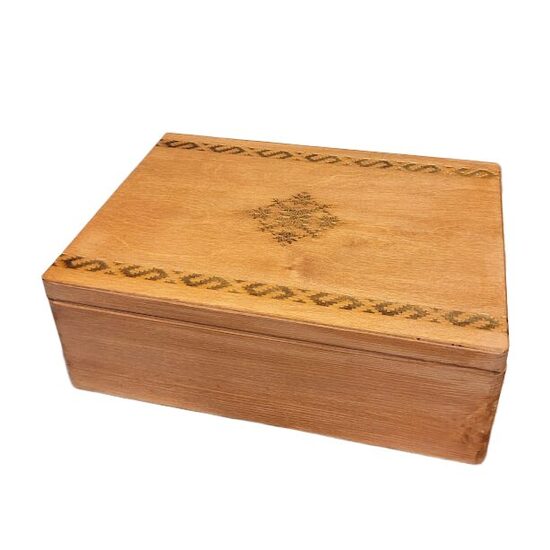 Large wooden box with engraving "Power of Signs" 421602 