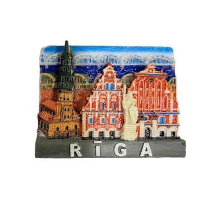 3D suvenīra magnēts "Rīgas vecpilsēta" / 3D souvenir magnet "Old Riga" / 3D сувенирный магнит «Старая Рига» 