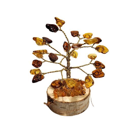 Dzintara laimes un naudas koks (9 cm) 6733004 