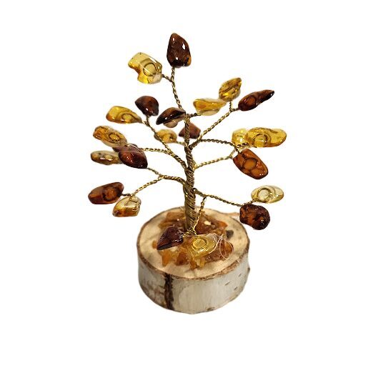 Dzintara laimes un naudas koks (9 cm) 673311 