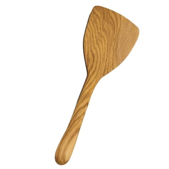 Wide Oak Wood Kitchen Spatula (~29x10 cm) 