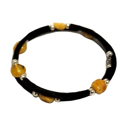 Eleganta samta spirāles aproce ar Baltijas dzintaru 671803 