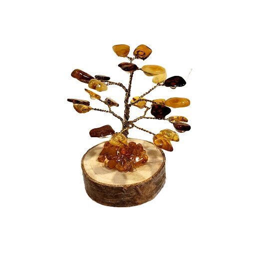 Dzintara laimes un naudas koks (9 cm) 673306 