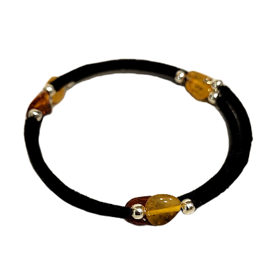 Eleganta samta spirāles aproce ar Baltijas dzintaru 671811 