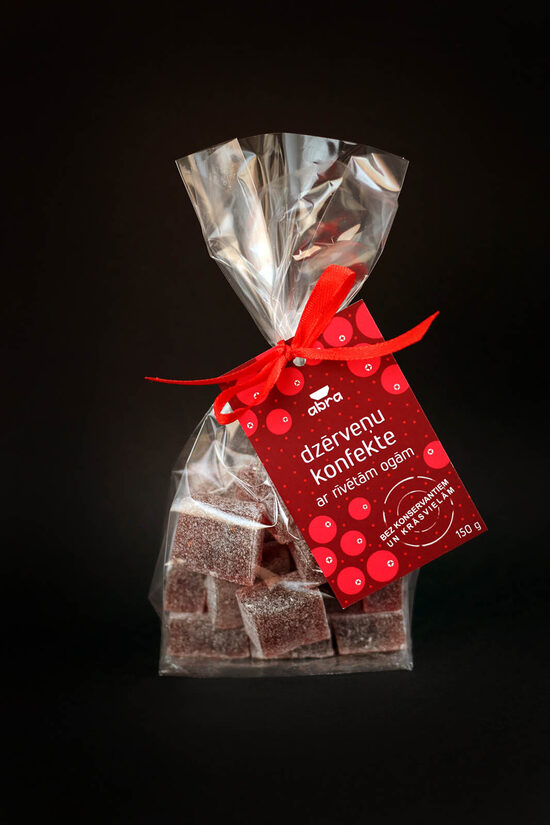 Cranberry marmalade candies with grated berries 150g