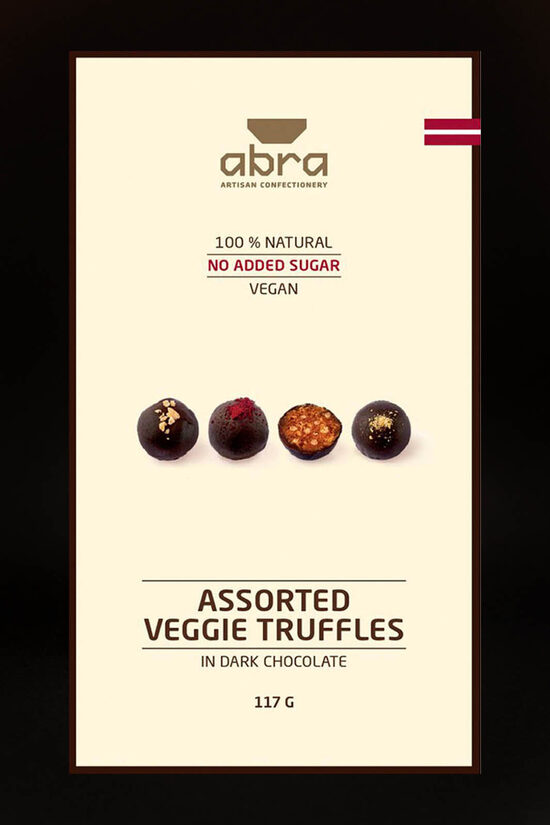Трюфели с сухофруктами и овощами в шоколаде / ассорти (без добавления сахара) 117 г