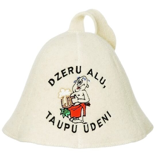 Sauna Hat Classic Shape "Dzer alu, taupi ūdeni"