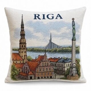 Гобеленовая наволочка "Рига" (45x45 см), двусторонняя 