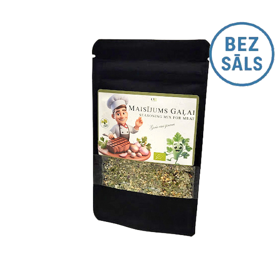 Seasoning mix for meat without salt, 20 gr BIO