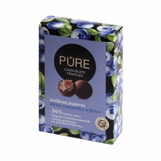 Milk Chocolate Truffles "PURE" with Blueberry Yogurt Cream (148 g) 