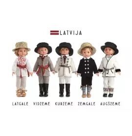 Atklātne / Postcard / Открытка "Lelles tautas tērpos" Nr. A19359