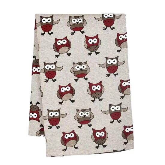 Kitchen towel with print Owls