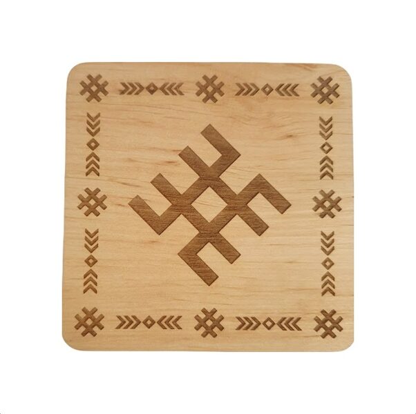 Wooden cup tray  "Sign of Life"