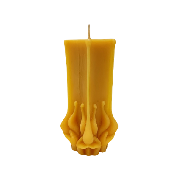Beeswax candle Flames