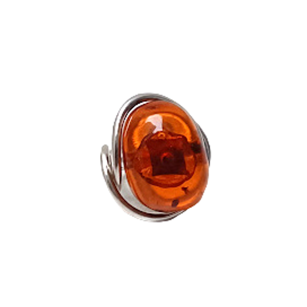 Ring with amber AM4