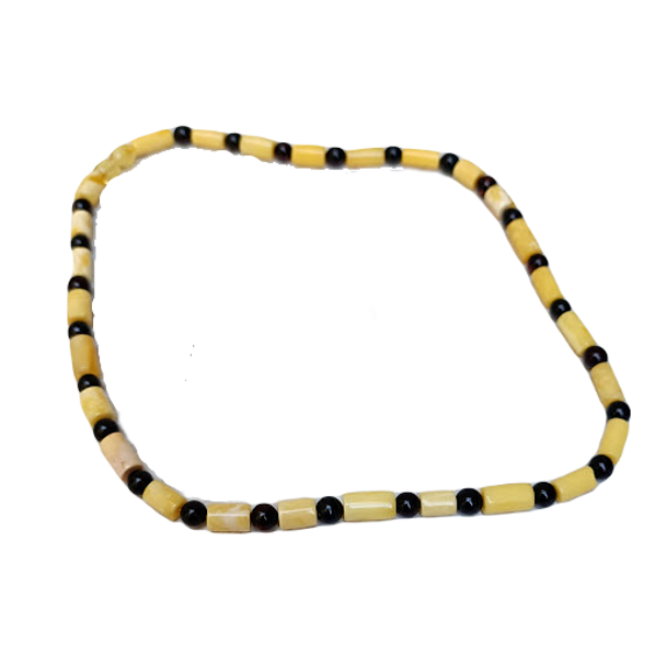 Exclusive Amber Necklace "Black Pearl" (45.5 cm)