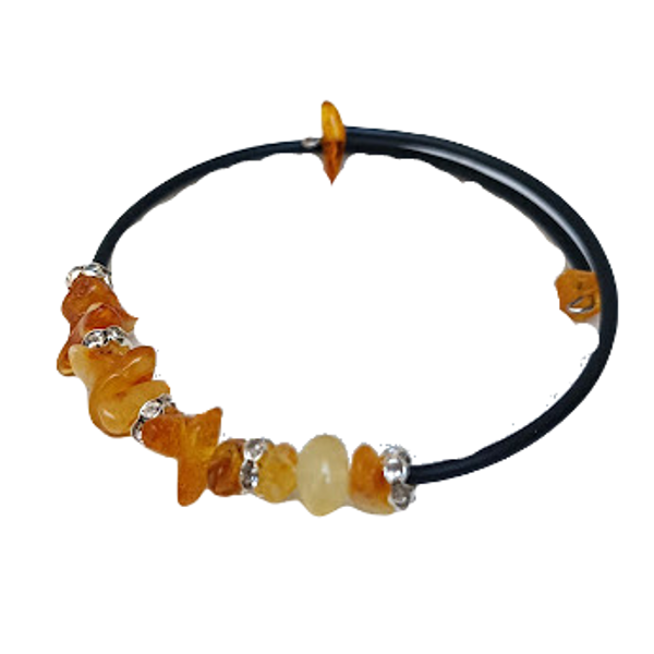 Bracelet with amber - Spiral EA2
